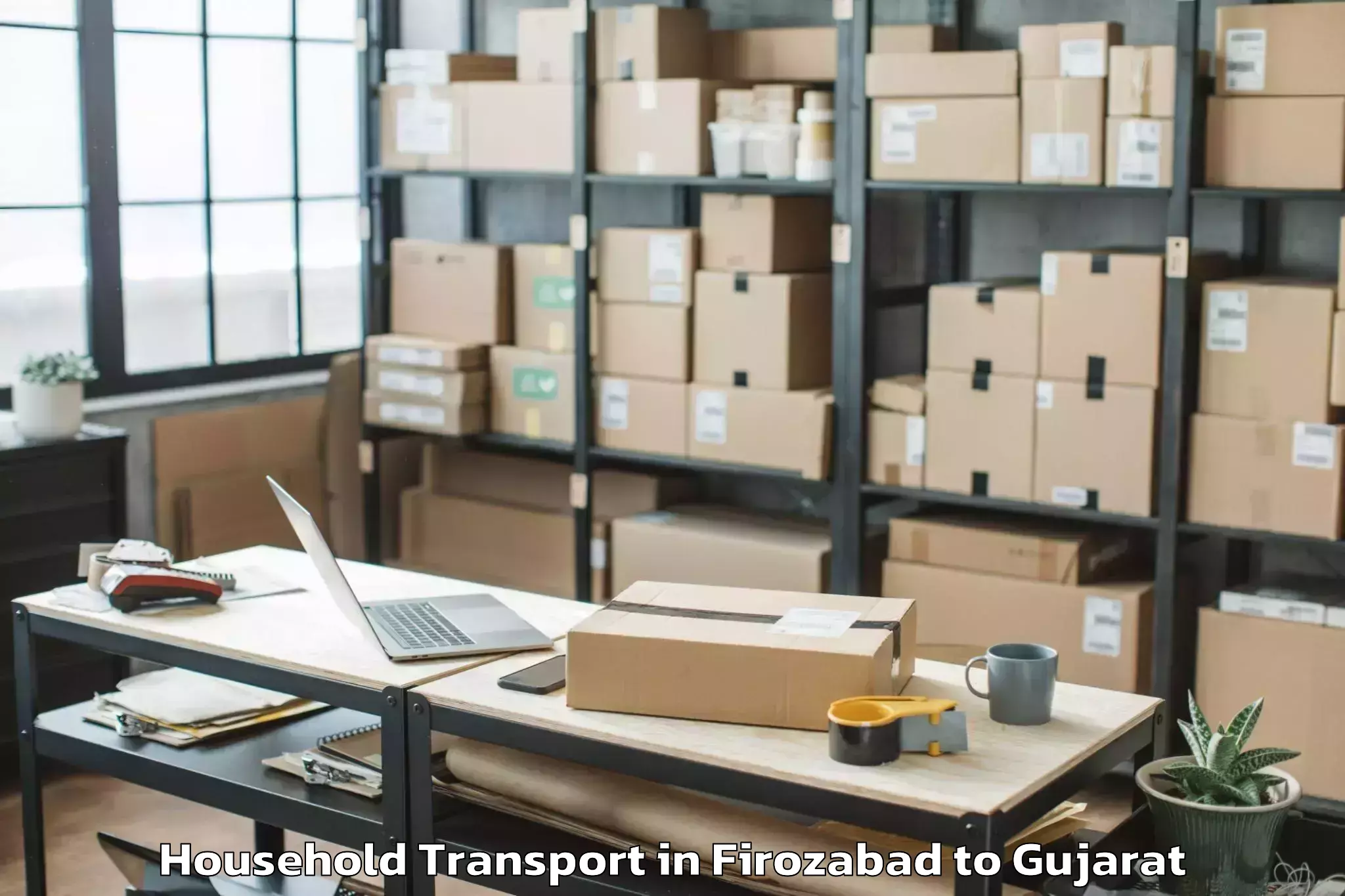 Comprehensive Firozabad to Talaja Household Transport